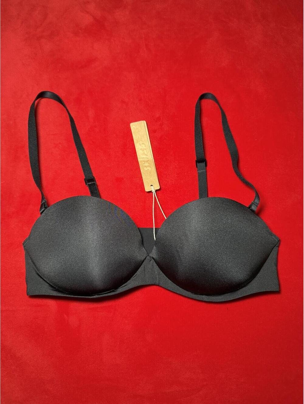SKIMS Black Padded T-Shirt Bra